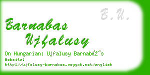 barnabas ujfalusy business card